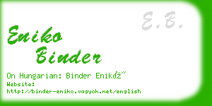 eniko binder business card